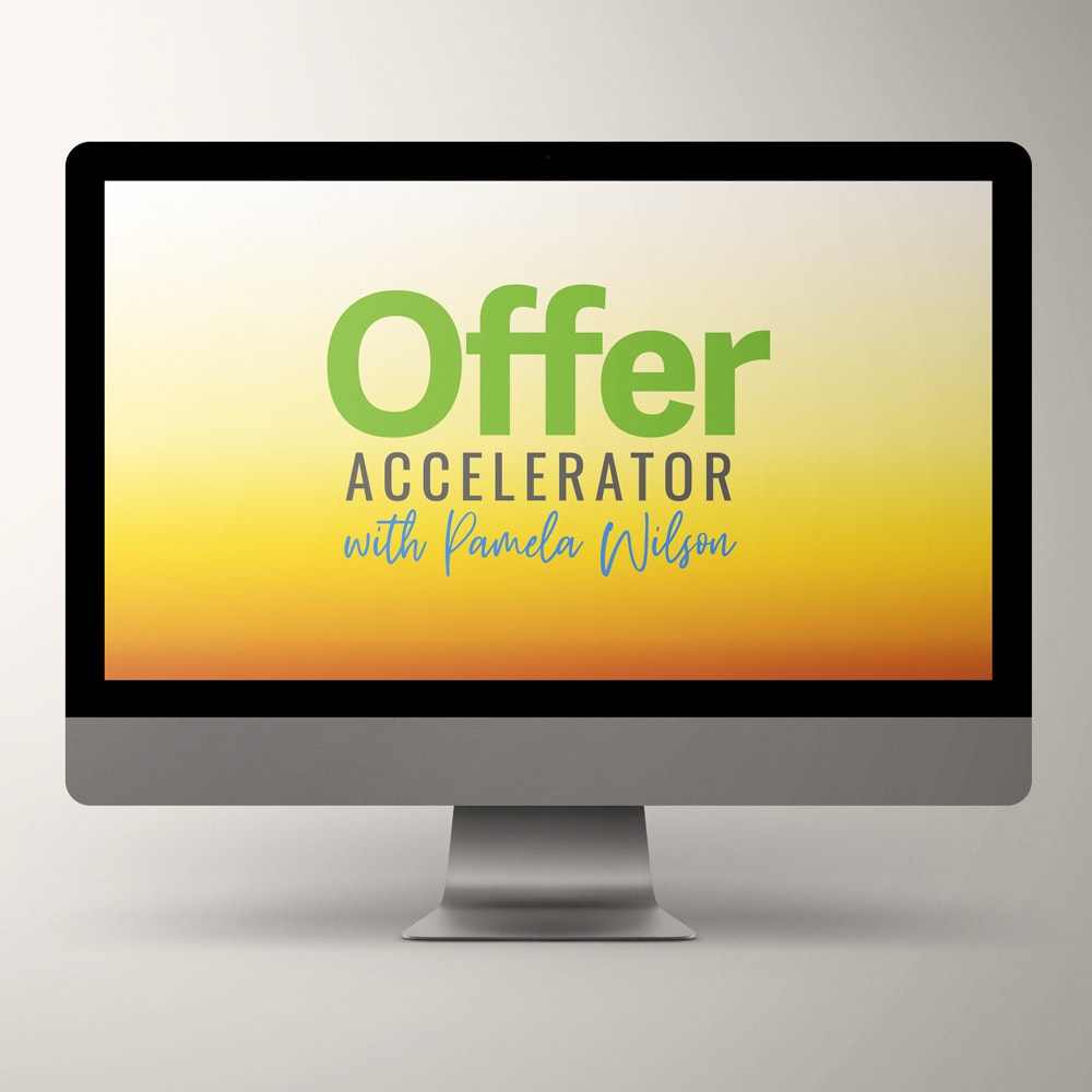 The Offer Accelerator Program, from the best online business coach for midlife & beyond